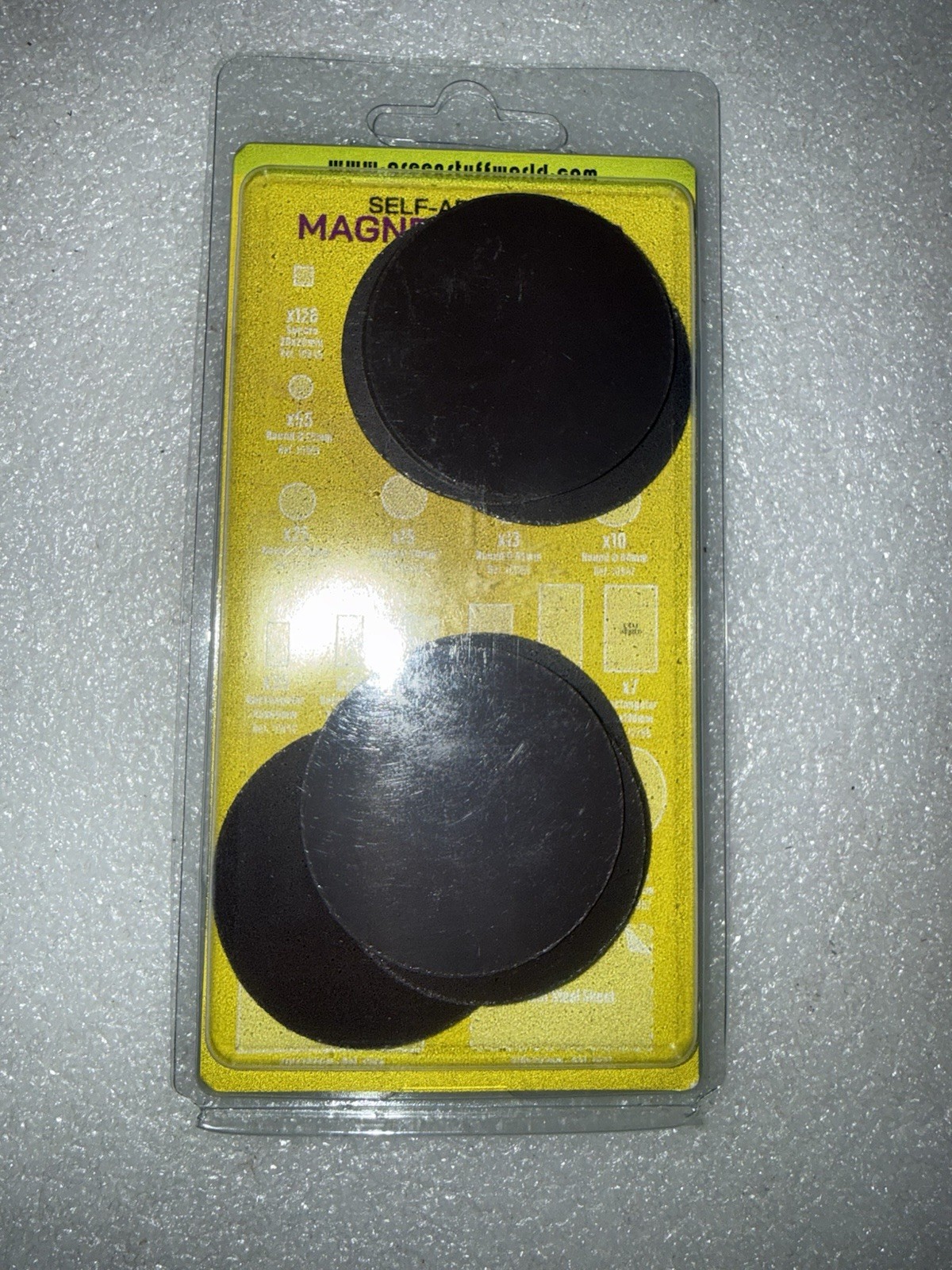 15 X Round Magnetic Base Self-Adhesive - 50 mm
