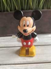 Vintage Mickey Mouse Walking Wind Up Toy Walt Disney Works Yellow Shoes No. 238