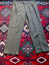 1940-50 Big Band music Brown Gabardine blend Highwaisted Trousers L 36W 41 L