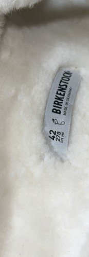 Birkenstocks Fur Shearling Stone Coin Grey 42 Mens 9 Womens 11 Lined Leather - Picture 4 of 5