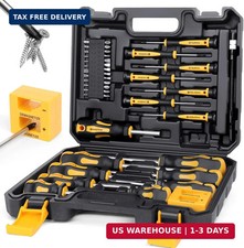 Magnetic Screwdrivers Set with Case, 43-piece Includs Slotted, Phillip