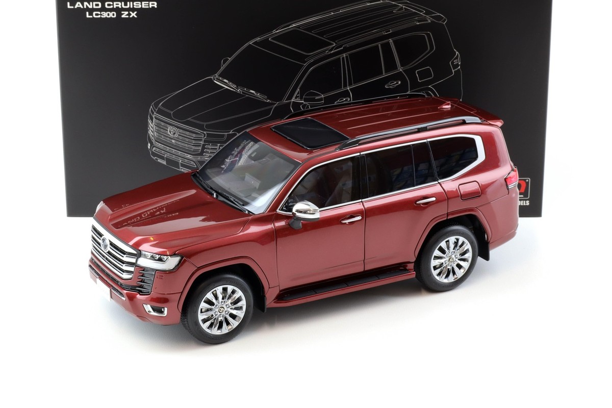 CUSTOM MADE4500CDーRED べイト リール 1:18 Lcd Models Toyota Land Cruiser Lc 300 Zx Red Metallic