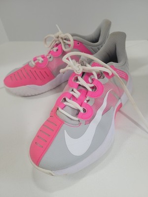 Sz 6 Nike Court Air Zoon GP Turbo Pink & Gray