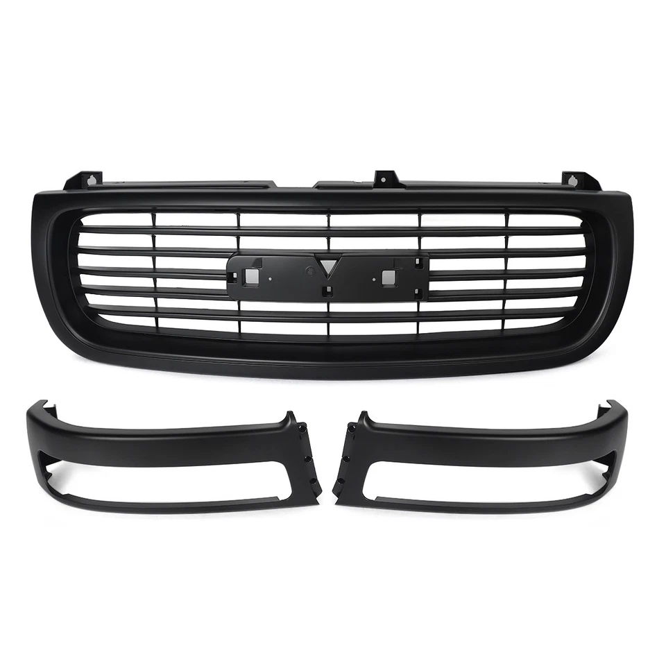 Matte Black Front Grille Fits Sierra Truck 1999-2002 2000-2006 Yukon 1500 2500 - Изображение 3 из 4
