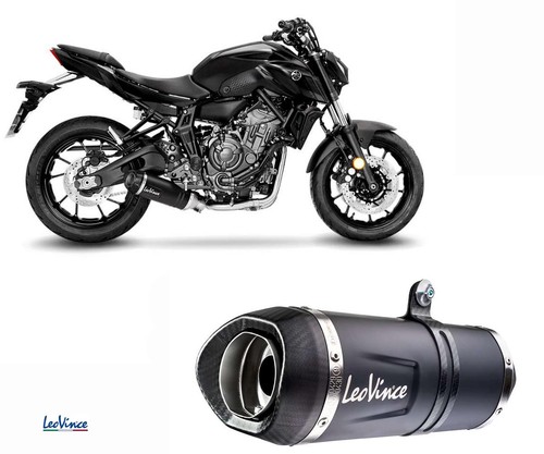 Echappement Complete Leovince Inox LV ONE EVO BLACK 2/1 YAMAHA MT-07 2021 > 2024 - Photo 1/3