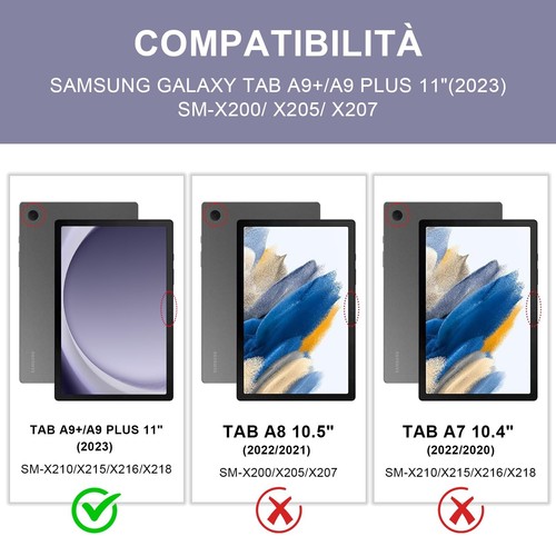 Tastatur mit Trackpad für Samsung Tab A9 Plus/A9 11 Zoll Tastatur Galaxy Tab A9 - Bild 2 von 24