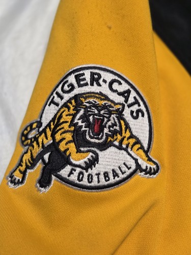 Adidas Hamilton Tiger Cats Jersey Men 2xl Black Yellow Long Sleeves Collared - Picture 10 of 14
