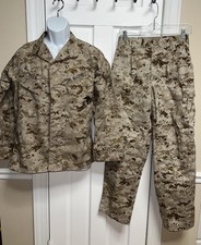 USMC Marine Corps Desert Marpat MCCUU Blouse Trousers Set Size SMALL SHORT
