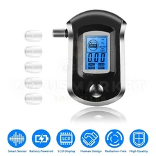 Police Digital Breath Alcohol Analyzer Tester LCD Breathalyzer Test Detector