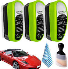 3PCS Upgrade 2.0 Clear View Glass Cleaner, Oil Film Cleaning Brush for Automotiv