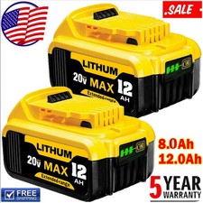 NEW Pack For DeWalt 20V 20 Volt Max XR 8.0AH Lithium Ion Battery DCB206 DCB205-2