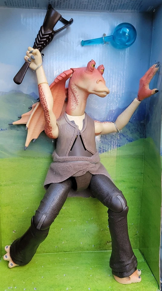 Lot Of 2 Star Wars Episode 1 Figures Talking Jar Jar Binks & Qui-Gon Jinn As Is. - Image 2 of 4