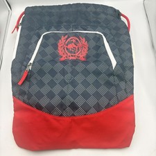 Cinch Drawstring Backpack Bag Unisex Navy Red...