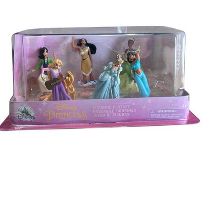 Disney Store PRINCESS DELUXE FIGURE PLAY SET NEW  - 6 Princesses