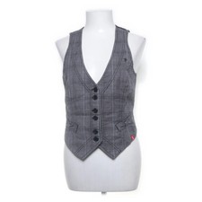 EDC by ESPRIT, Anzugweste, Größe: M, Grau/Weiß/Schwarz, Glencheck, Damen #Vh9