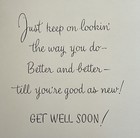 Vintage BABY GIRL PINK GINGHAM GET WELL GREETING CARD (9” x 7.25”) - NEW — photo 2