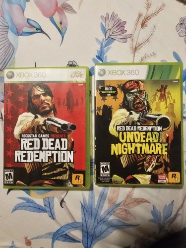Microsoft Xbox 360 Red Dead Redemption And Undead Nightmare Lot Bundle