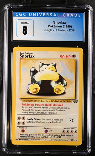 Snorlax (Unlimited) graded CGC 8 for sale on eBay