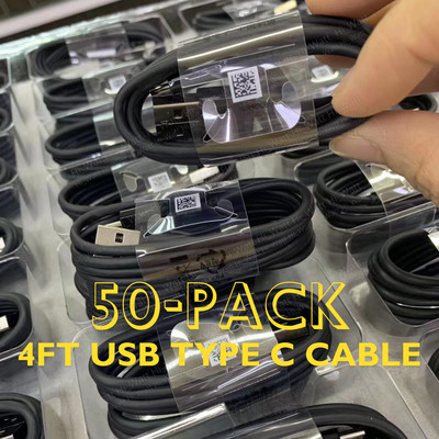 50X For Samsung Galaxy A12 A32 A42 A52 A72 5G Type-C Fast Charging Cable 4ft Lot