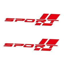 2 Pcs 16 Inch Red Sport Letter Logo Decal Sticker Fit for All Cars Side