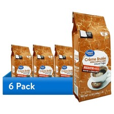  6 pack Great Value Cr me Brulee Medium Roast Ground Coffee, 12 oz, Bag