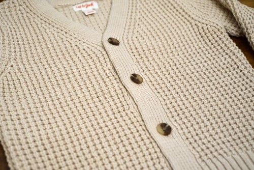 NUOVO maglione cardigan Cat & Jack bambino unisex avena beige maglia bottoni taglia 3T - Foto 7 di 8