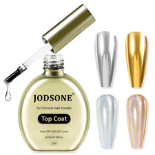 Top Coat for Chrome Nail Powder - 16.5Ml No Wipe Gel Top Coat for Rubbing Mirror