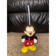 Vintage Mickey Mouse Sipper Cup with Straw, Disney Plastic Character Drinkware