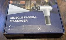 Muscle Fascial Massager, 6 Level Vibration Adjustment Black 4 Massager Heads