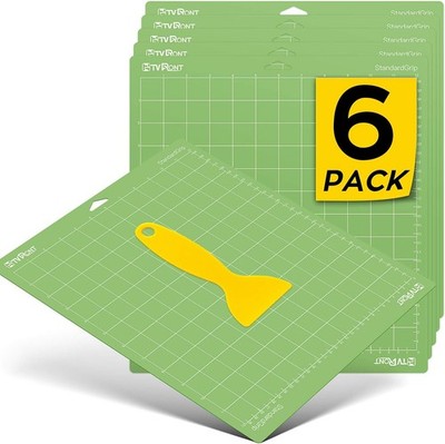HTVRONT Standard Grip Cutting Mat, 6 Pack Cutting Mat 12x12 in Grün Mat