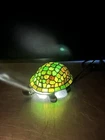 Vintage Tiffany-Style Stained-Glass Turtle Small Accent Lamp