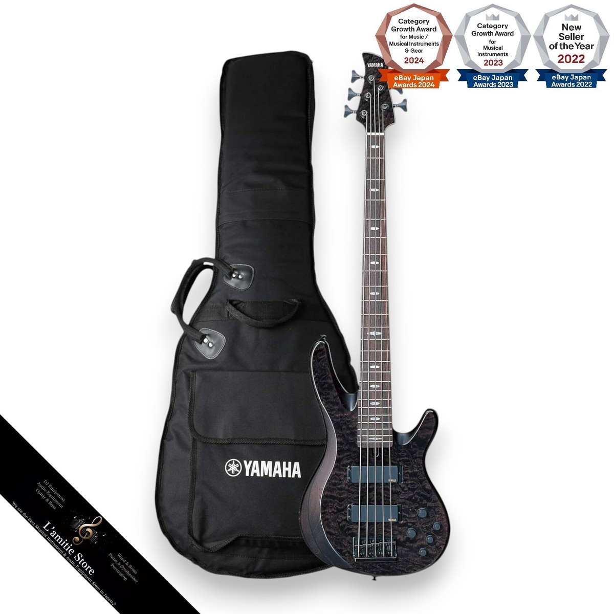 u　Yamaha TRB1005J YAMAHA TRB1005J Electric Bass Guitar Translucent Black Right