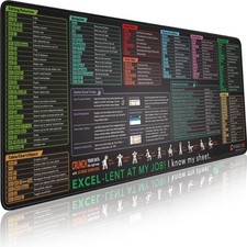 Excel Cheat Sheet Desk Pad  Excel Shortcut Keys Mouse Pad  Extended Large XL G