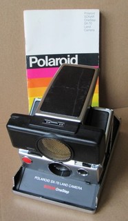 Vtg Polaroid Black Sonar OneStep SX 70 Land Camera Works Booklet