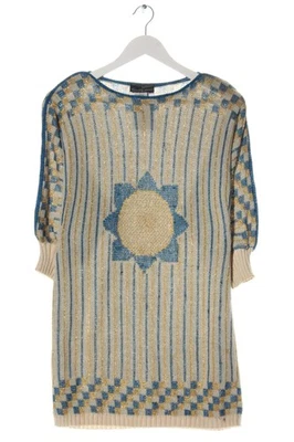 EXCLUSIVELY YOURS Pull oversize Dames Pull T EU 38 bleu-doré-blanc cassé - Photo 1/4