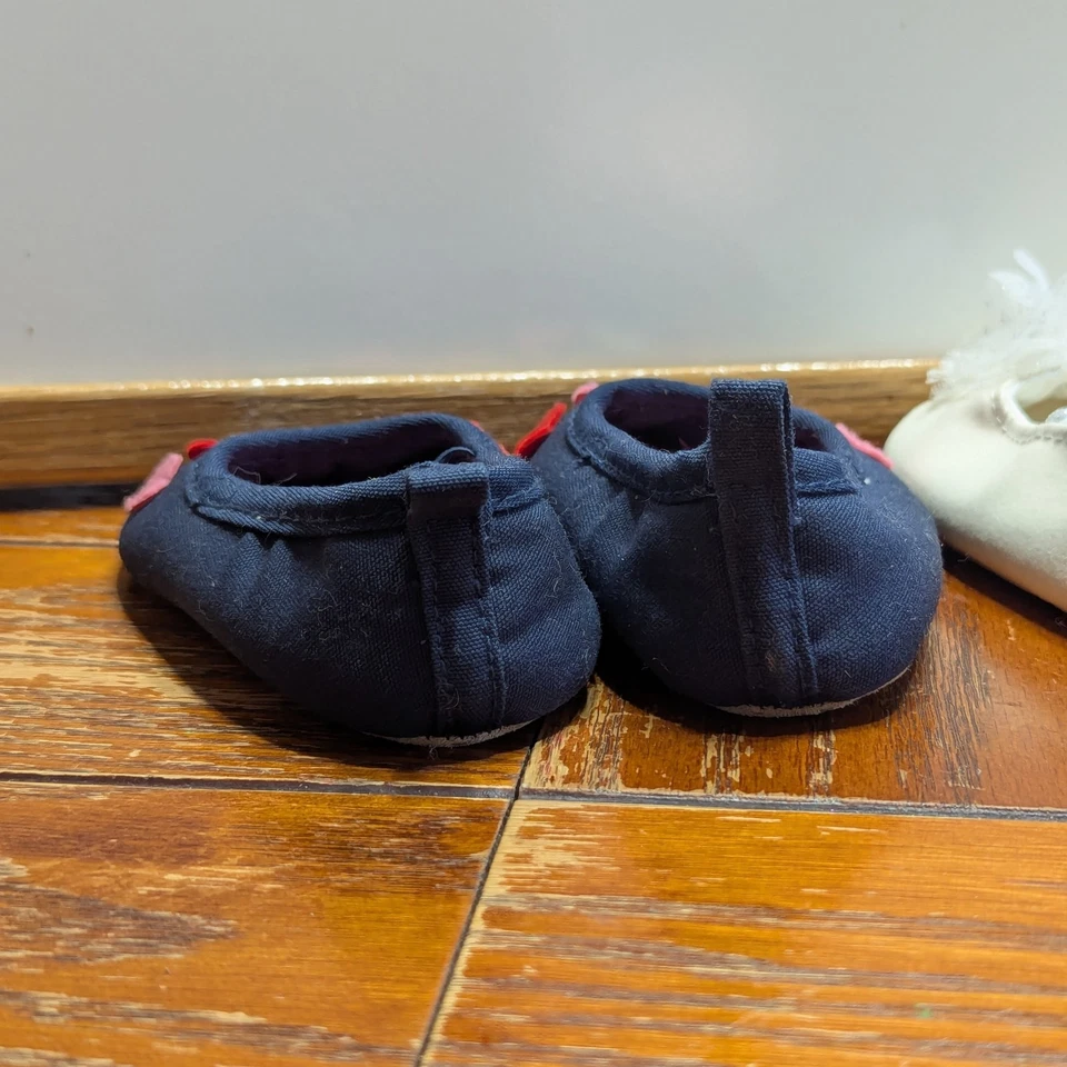 Zapato Cuna Bebé Niña Azul Marino Carter's 9-12m Suela Suave Mary Janes Excelente Estado Foto 4 de 4