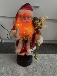 Vintage Fibre Optic Musical Santa