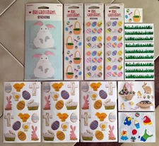 Lot of Vintage MRS. GROSSMAN'S Easter Egg Bunny Rabbit Cookie Stickers