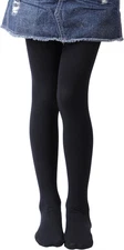 Girls Semi Opaque Footed Tights, Microfiber Tights
