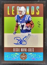 2023 Panini Legacy Reggie Wayne Auto Black 1/1 #142 Indianapolis Colts CC8