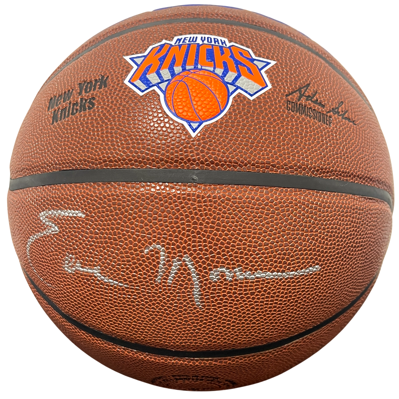 Earl Monroe Autographed Signed New York Knicks Wilson NY Knicks Logo Wilson Basketball Beckett Wit. BAS COA 