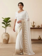 Bollywood Sari New Womens Indian Saree Fancy Designer Ethnic Party Wear Wedding
