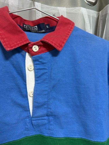 Ralph Lauren Rugby Shirt P-93 RLPC67 Men L Vintage 90s Used - Picture 4 of 4