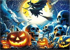 LOAVER Halloween Jigsaw Puzzles for Adults,1000 Pieces Horror Witch Haunted...