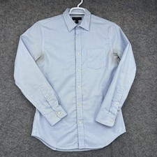 Banana Republic Button Up Shirt Mens Medium Blue Non Iron Tailored Slim Fit