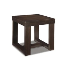 Watson Classic Oversized Square End Table, Dark Brown