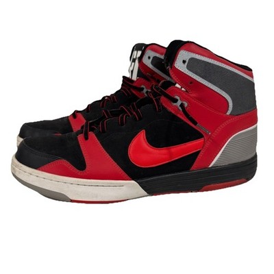 Nike Mach Force Hi Basketball Shoe Size 13 MENS 525312-016 Red Black Charcoal