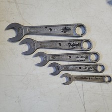 Vtg Auto Kit 100 SAE Combination Wrench Lot Forged Controlled Steel 7/16"-7/8"