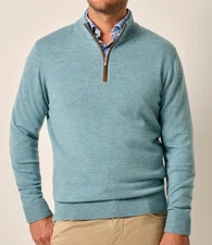 NEW JOHNNIE-O RIVIERA RAYNOR MERINO WOOL 1/4 QUARTER ZIP SWEATER SZ LARGE