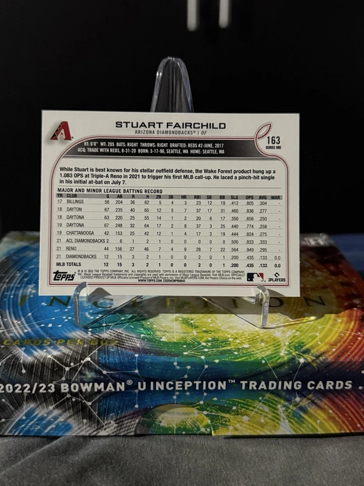 2022 Topps Series 1 - Stuart Fairchild #163 (RC) - Image 2 of 2